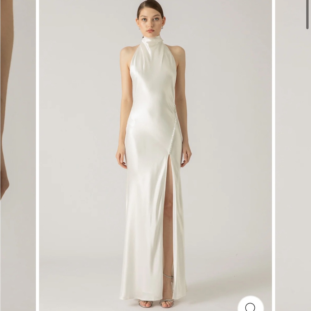 Sau Lee Penelope Backless Satin Gown